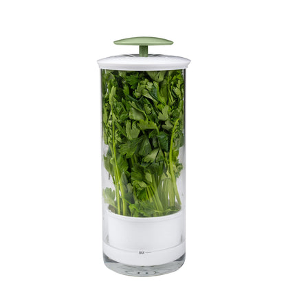 Goodful Herb Keeper Preserver Designed for Optimum Breathable Airflow for Maximum Freshness Water Line Ensures the Use of the Right Amount of Water Stores in your Refrigerator