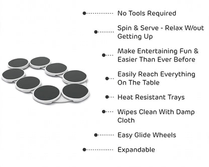 Rotating serving table